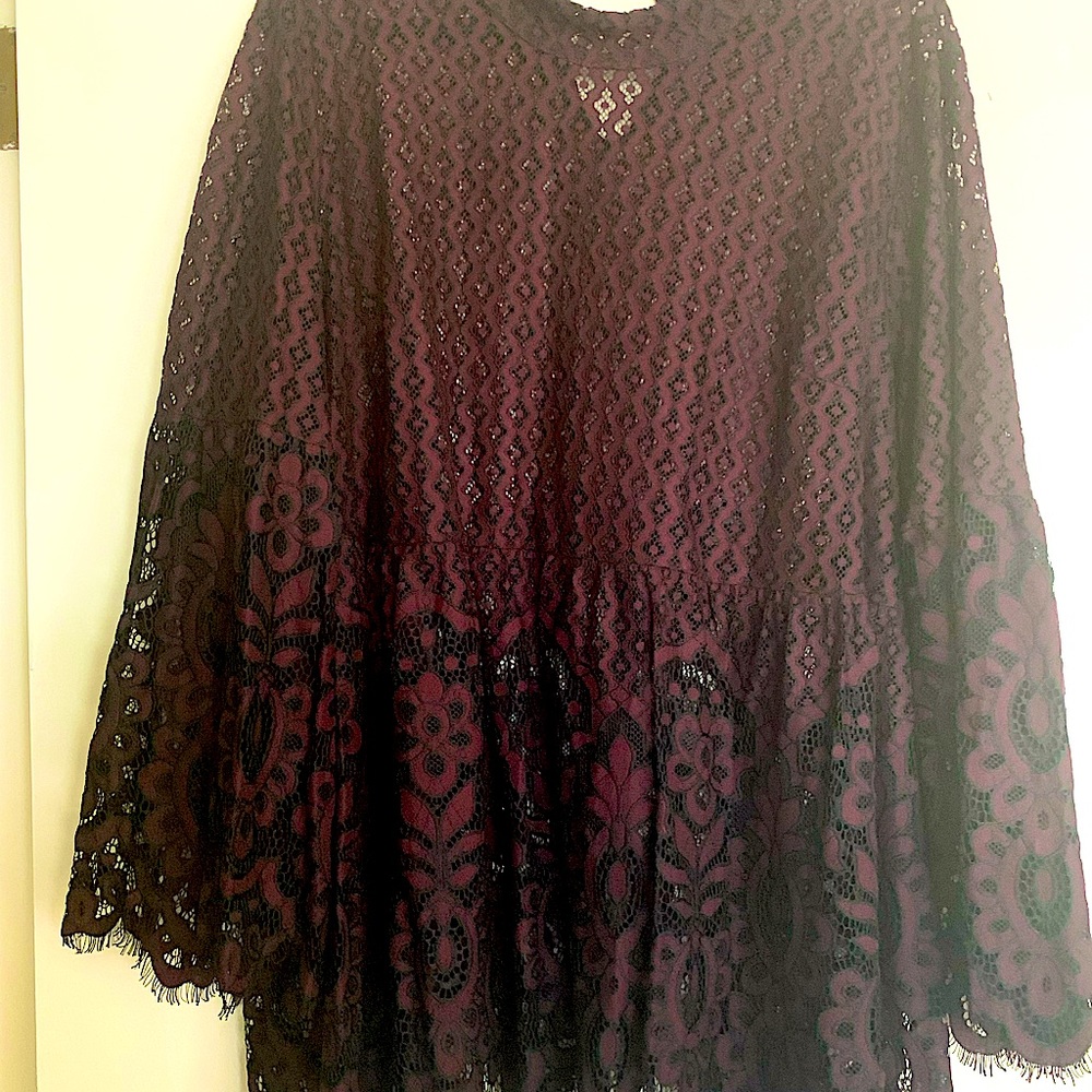 Lane Bryant lace peplum blouse, size 24